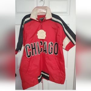 :* Vintage chicago Nylon Trust By Monobaik Short Sleeve hooded Men's L retro